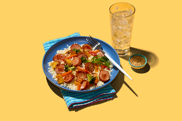 Teriyaki Sausage Pineapple Bowl